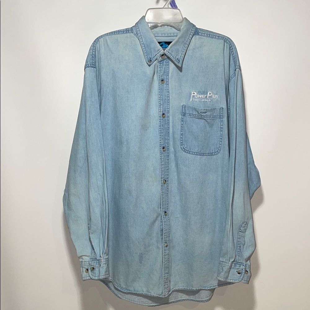 Power Plus Embroidered Denim Shirt